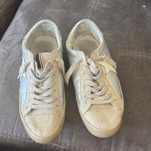 ShuShop silver and Beige Women's Sneakers